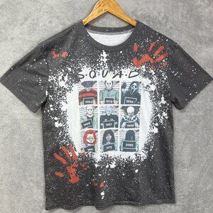 Horror Squad Mugshot Movie Characters Halloween T-shirt Top‎ XL